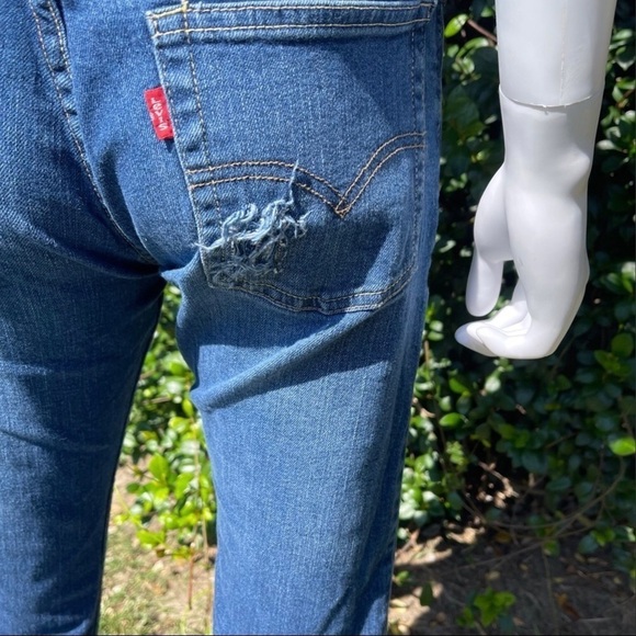 Custom Vintage Levi’s 511’s DIY Destructed Straight Leg Ankle Jeans - Picture 13 of 13